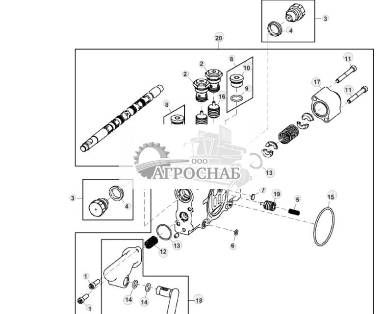 Секция левого клапана вспомогательного оборудования без плавающего режима, стандартные органы управления - ST3624 586.jpg